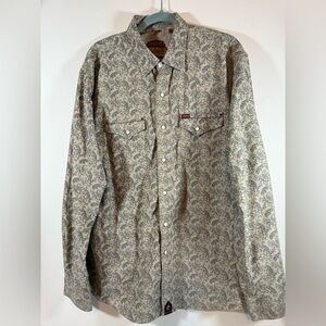 Rafter C Shirt Mens XL Red Dirt Collection Paisley Western Pearl Snap Cowboy